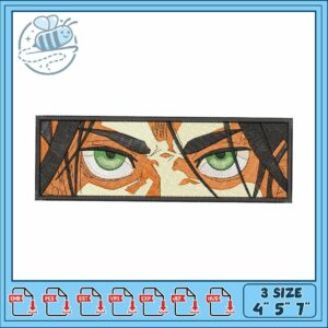 Eren yeager eye design embroidery