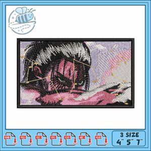 Eren yeager rectangle embroidery