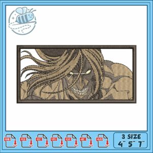 Eren yeager titan box embroidery