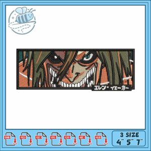 Eren yeager titan form embroidery 
