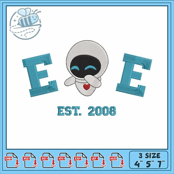 Eve disney 2008 art embroidery, wall e movie​ embroidery