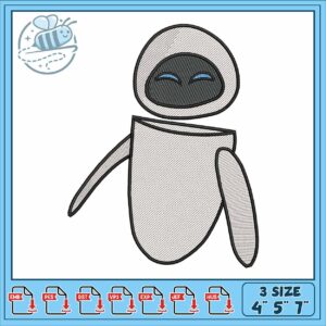 Eve robot disney embroidery, eve the robot​ embroidery