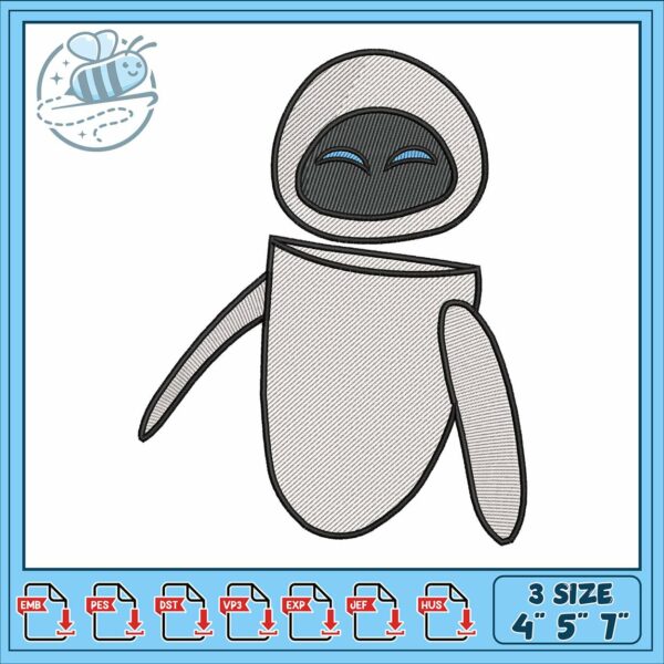 Eve robot disney embroidery, eve the robot​ embroidery