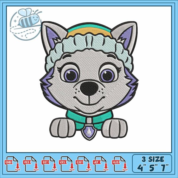 Everest dog cartoon embroidery, paw patrol characters​ embroidery
