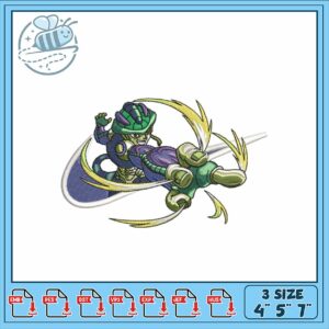 Exciting Embroidery Design of Cool Character Action