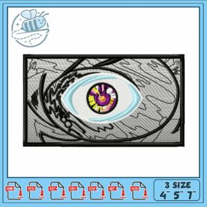 Eye Design Unique Embroidery Pattern for Accessories