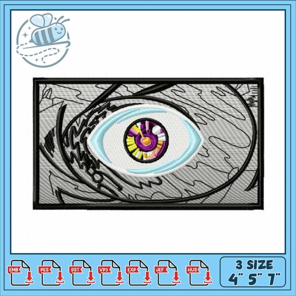 Eye Design Unique Embroidery Pattern for Accessories