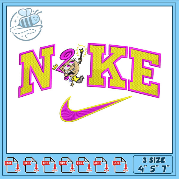 Fairly OddParents Nike Embroidery Design