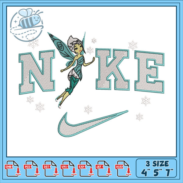 Fairy Nike Embroidery Design