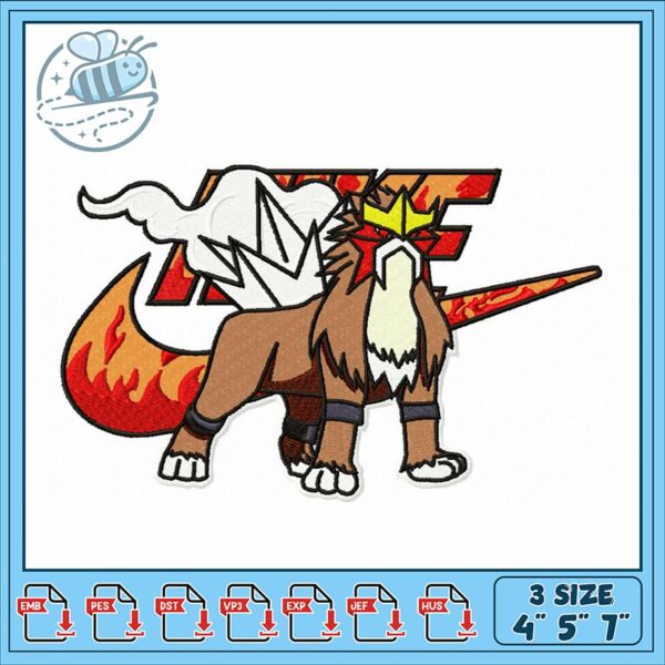 Fiery Lion Embroidery Design for Creative Projects
