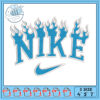 Flame Embroidery Design for Nike Inspired Apparel