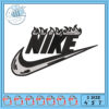 Flame Nike Embroidery Design