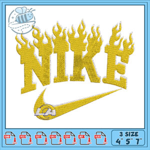 Flame Stitch Nike Logo Embroidery Design Download