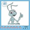 Eve disney est 2008 art embroidery, wall e cast​ embroidery