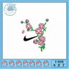 Floral Embroidery Design for Sportswear 3 Sizes