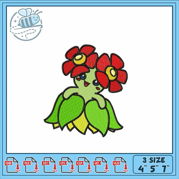 Flower Plant Embroidery Design for Creative Projects