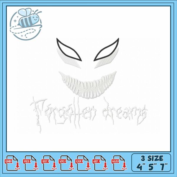 Forgotten Dreams Unique Embroidery Design File 3 Sizes