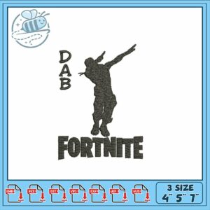 Fortnite Dab Embroidery Design for All Sizes