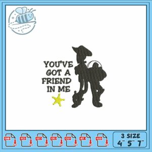 Friendship Themed Embroidery Design Perfect Gift