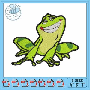 Frog prince design embroidery, frog and prince​ embroidery