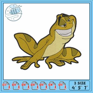 Frog prince naveen design embroidery, prince and the frog​ embroidery