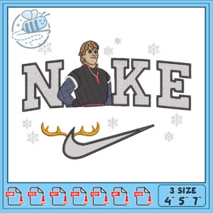 Frozen Nike Embroidery Design 4x7 Inch