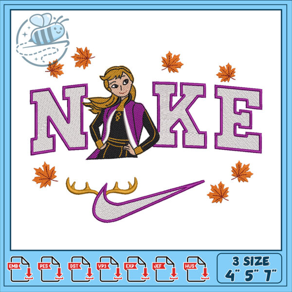 Frozen Nike Embroidery Design