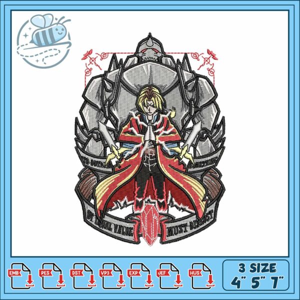 Full metal embroidery, full metal alchemist​ embroidery