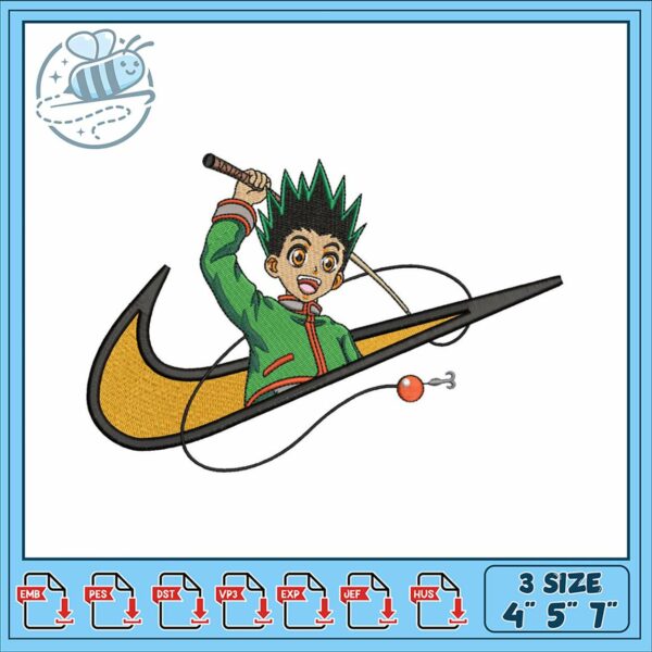 Fun Embroidery Design of Adventurous Boy Character