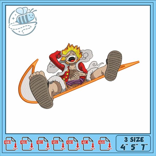Fun Embroidery Design of Character with Skateboard