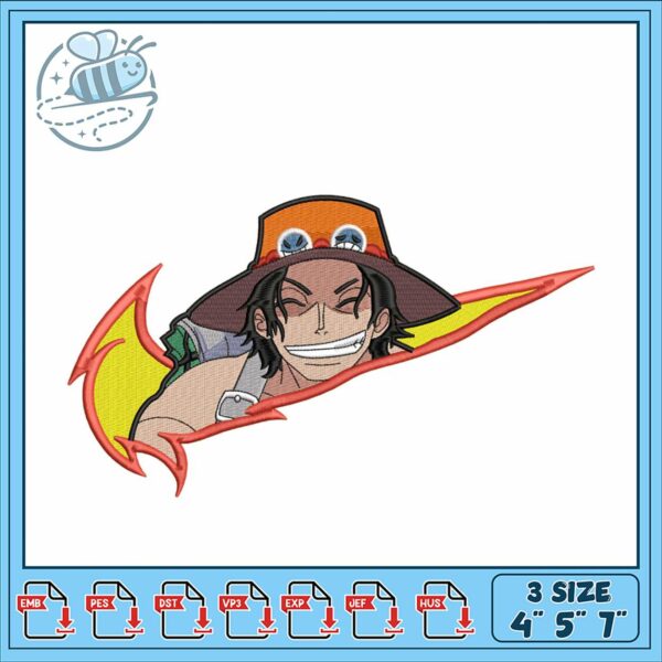 Fun Embroidery Design of Cool Hat Character Art