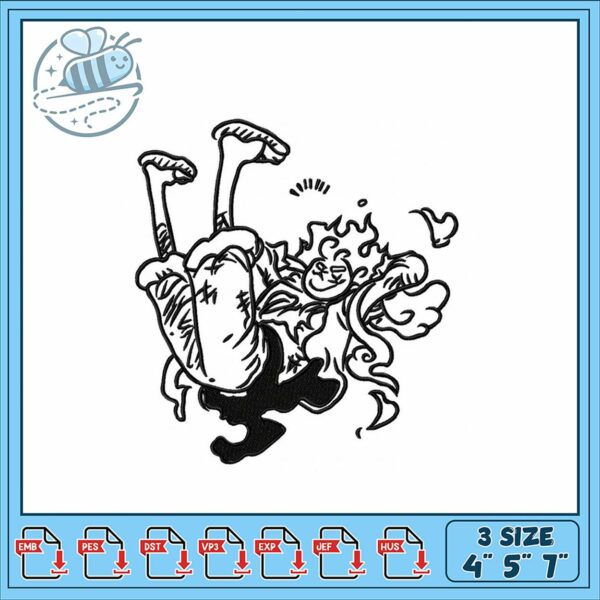 Funny Cartoon Embroidery Design for Creative Projects