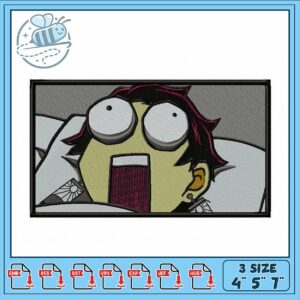 Funny Cartoon Face Embroidery Design for Stitching
