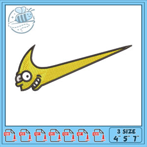 Funny Cartoon Nike Embroidery Design for Crafts