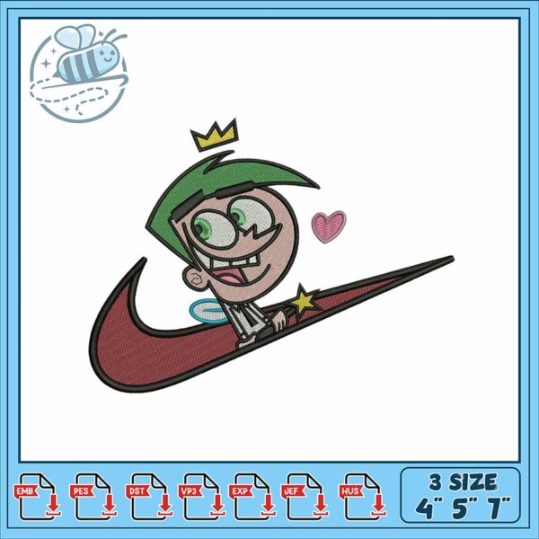 Funny Embroidery Design of Magical Character Fun