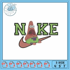 Funny Patrick Star Embroidery Design for Kids Apparel