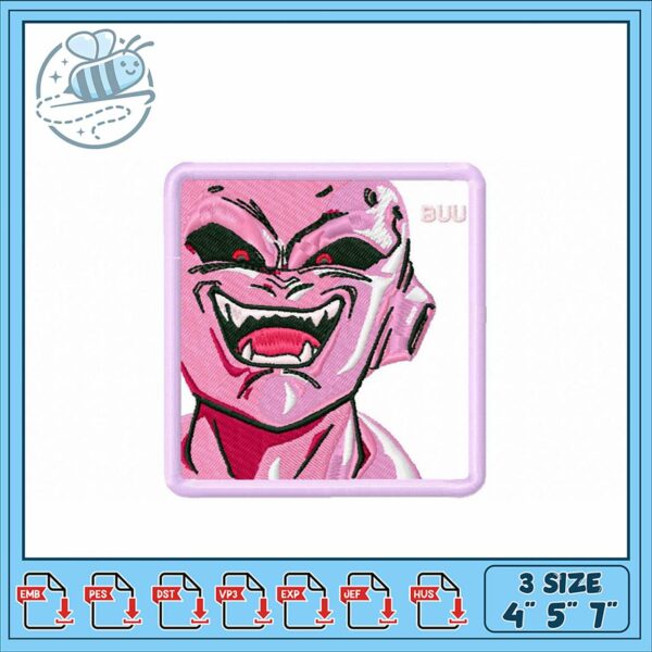 Funny Pink Monster Embroidery Design for Crafting