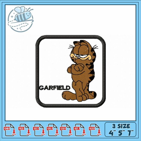 Garfield Embroidery Design for Creative Projects