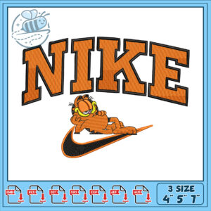 Garfield Nike Embroidery Design