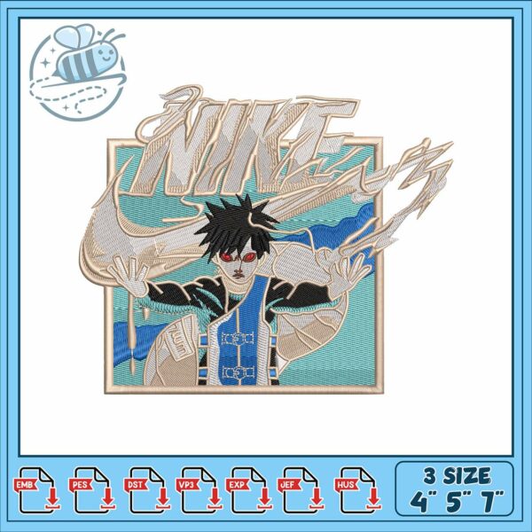 Garra logo nike art embroidery, naruto garra​​ embroidery