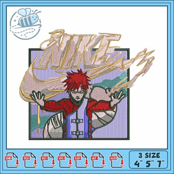 Garra x nike embroidery, naruto characters​​​​​​​ embroidery