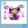 Girl with car design embroidery, princess rosalina​ embroidery