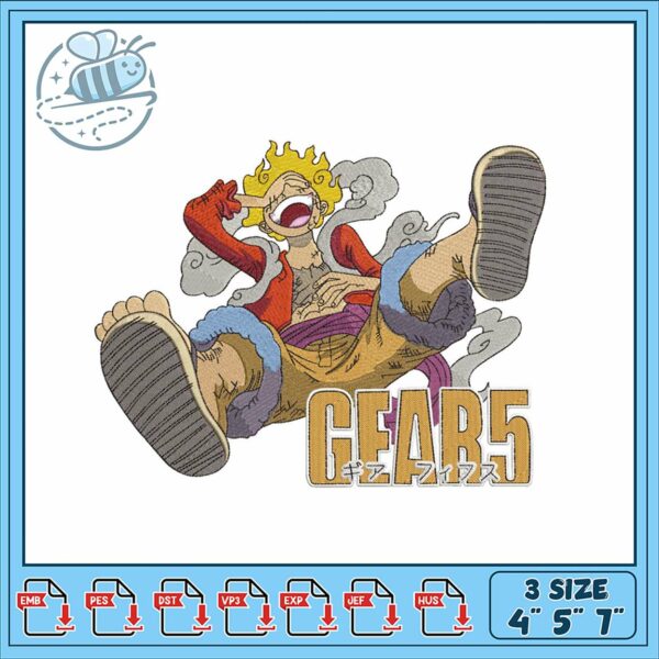 Gear 5 Embroidery Design for Creative Projects