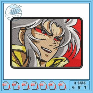 Gemini saga face art embroidery