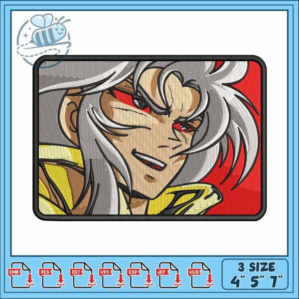 Gemini saga face art embroidery, sage gemini​​​ embroidery