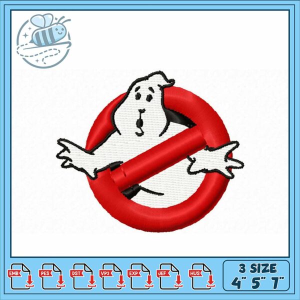 Ghostbusters Embroidery Design for DIY Projects