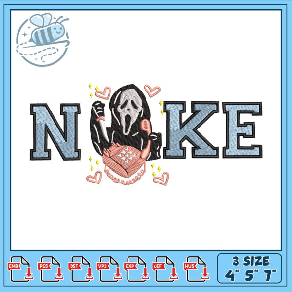 Ghostface Noke Embroidery Design