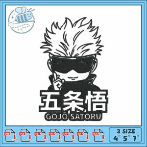 Gojo chibi poster embroidery