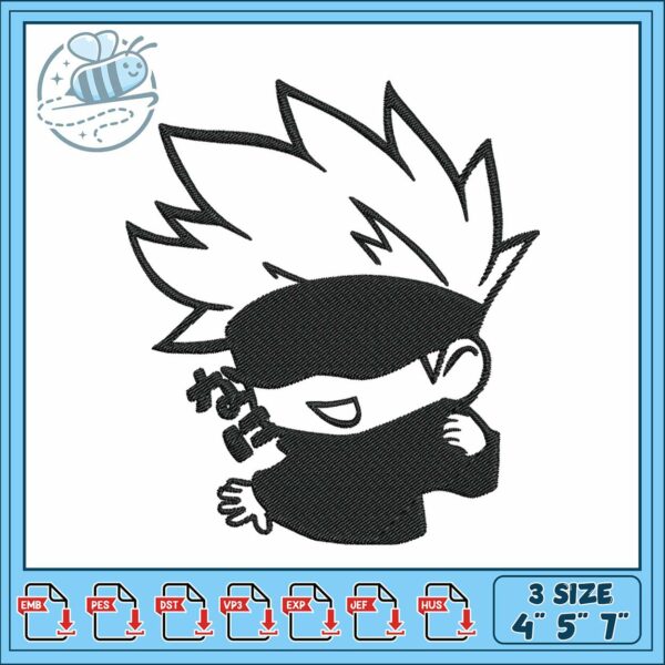 Gojo cute poster embroidery, jujutsu kaisen gojo​​ embroidery