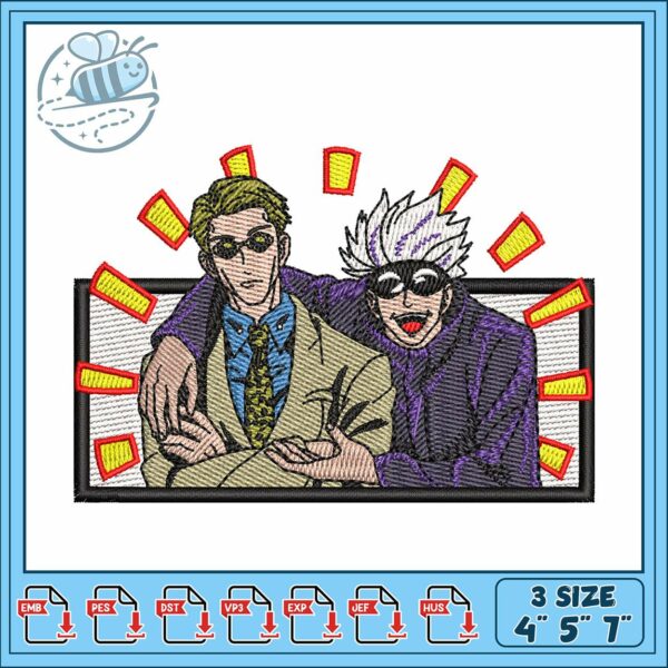 Gojo nanami embroidery, gojo from jujutsu kaisen​ embroidery